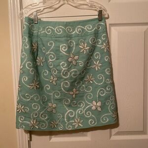 Etcetera Floral Embroidered Skirt